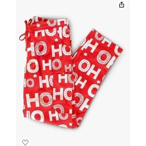 Tipsy Elves Red & White Ho Ho Ho Scrub Pants XS